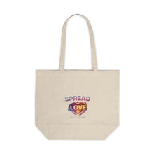 Load image into Gallery viewer, CoinVerse Canvas Tote Bag — Minimal Spread Love Emblem: Eco Shopper
