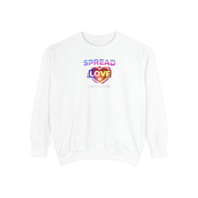 Load image into Gallery viewer, Spread Love Sweatshirt — Rainbow Heart Graphic Pullover
