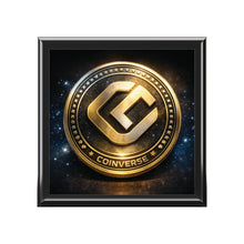 Load image into Gallery viewer, Coinverse Jewelry Box — Gold Coin Logo Decorative Keepsake Box