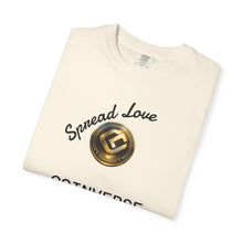 Load image into Gallery viewer, CoinVerse Logo T-Shirt — Gold Emblem Spread Love