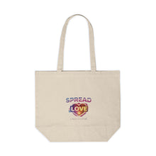 Load image into Gallery viewer, CoinVerse Canvas Tote Bag — Minimal Spread Love Emblem: Eco Shopper