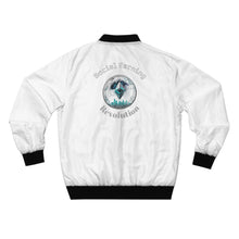 Load image into Gallery viewer, CoinVerse Bomber Jacket (Cloud) — "Social Earning Revolution"