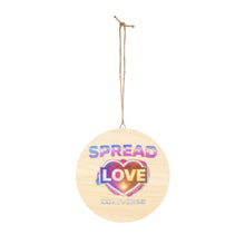Load image into Gallery viewer, Spread Love CoinVerse Wooden Wall Sign — Heart Graphic Coinverse Decor