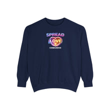 Load image into Gallery viewer, Spread Love Sweatshirt — Rainbow Heart Graphic Pullover
