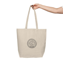 Load image into Gallery viewer, CoinVerse Canvas Tote Bag — Minimal Geometric Emblem Eco Shopper