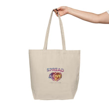 Load image into Gallery viewer, CoinVerse Canvas Tote Bag — Minimal Spread Love Emblem: Eco Shopper