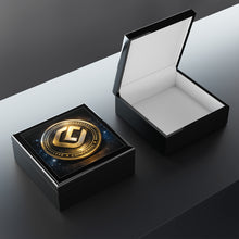 Load image into Gallery viewer, Coinverse Jewelry Box — Gold Coin Logo Decorative Keepsake Box