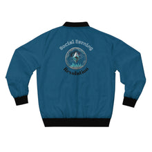Load image into Gallery viewer, CoinVerse Bomber Jacket(Deep Pacific) — "Social Earning Revolution"