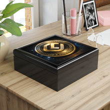 Load image into Gallery viewer, Coinverse Jewelry Box — Gold Coin Logo Decorative Keepsake Box