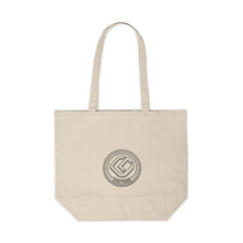 Load image into Gallery viewer, CoinVerse Canvas Tote Bag — Minimal Geometric Emblem Eco Shopper