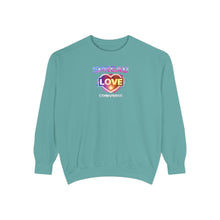 Load image into Gallery viewer, Spread Love Sweatshirt — Rainbow Heart Graphic Pullover