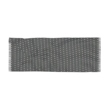 Load image into Gallery viewer, CoinVerse Light Scarf — Lightweight multi-Coin Gray Patterned Fringe Scarf