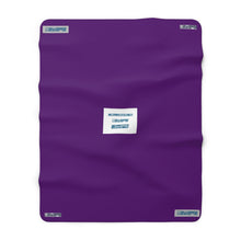 Load image into Gallery viewer, Sherpa Fleece Blanket Logo Stamp Grape