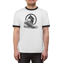 Load image into Gallery viewer, Human Rights MDX Shoe.bk. Ringer Tee