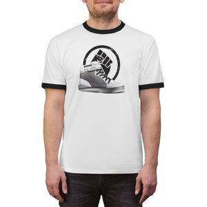 Human Rights MDX Shoe.bk. Ringer Tee