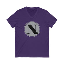 Load image into Gallery viewer, ND Coin Logo V-Neck Tee Unisex Jersey Short Sleeve