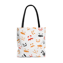 Load image into Gallery viewer, Spooky Pumpkin AOP Tote Bag White