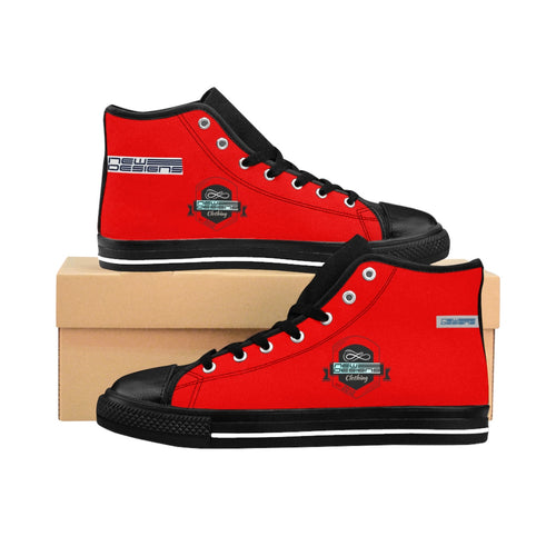 (ND) alt.logo -Men's High-top Sneakers Caliente Red