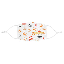 Load image into Gallery viewer, Spooky Pumpkin Face Mask White