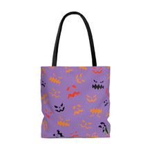 Load image into Gallery viewer, Spooky Pumpkin AOP Tote Bag Purple