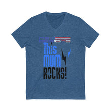 Load image into Gallery viewer, Mothers Mum Rocks- Unisex Jersey Short Sleeve V-Neck Tee