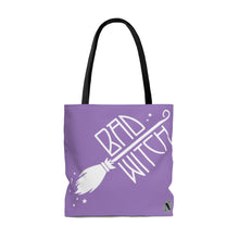 Load image into Gallery viewer, Bad Witch AOP Tote Bag Purple