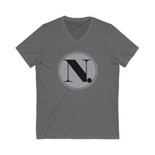 Load image into Gallery viewer, ND Coin Logo V-Neck Tee Unisex Jersey Short Sleeve
