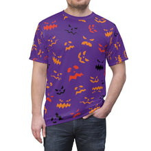 Load image into Gallery viewer, Spooky Pumpkin AOP Tee Purple