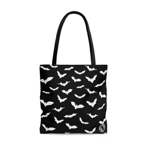 Bats AOP Tote Bag Black/White