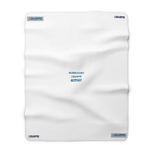 Load image into Gallery viewer, Sherpa Fleece Blanket Logo Stamp White