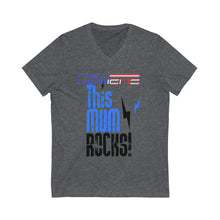Load image into Gallery viewer, Mothers Mum Rocks- Unisex Jersey Short Sleeve V-Neck Tee