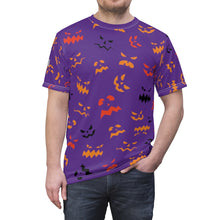 Load image into Gallery viewer, Spooky Pumpkin AOP Tee Purple