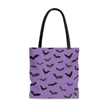 Load image into Gallery viewer, Bats AOP Tote Bag Purple