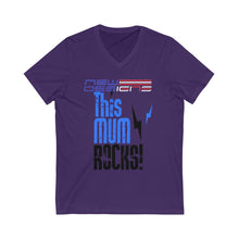 Load image into Gallery viewer, Mothers Mum Rocks- Unisex Jersey Short Sleeve V-Neck Tee