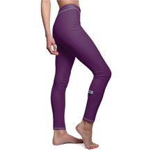 Load image into Gallery viewer, Women's Cut &amp; Sew Casual Leggings Grape