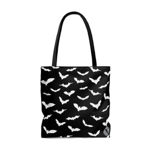 Bats AOP Tote Bag Black/White