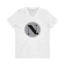 Load image into Gallery viewer, ND Coin Logo V-Neck Tee Unisex Jersey Short Sleeve