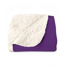 Load image into Gallery viewer, Sherpa Fleece Blanket Logo Stamp Grape