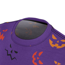 Load image into Gallery viewer, Spooky Pumpkin AOP Tee Purple