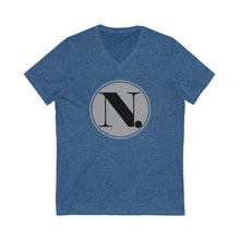 Load image into Gallery viewer, ND Coin Logo V-Neck Tee Unisex Jersey Short Sleeve