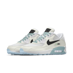 (ND) Nike Air Max’90 Men’s -White/Water/Black Logo