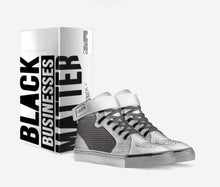 Load image into Gallery viewer, Human Rights MDX Shoe.bk. Ringer Tee
